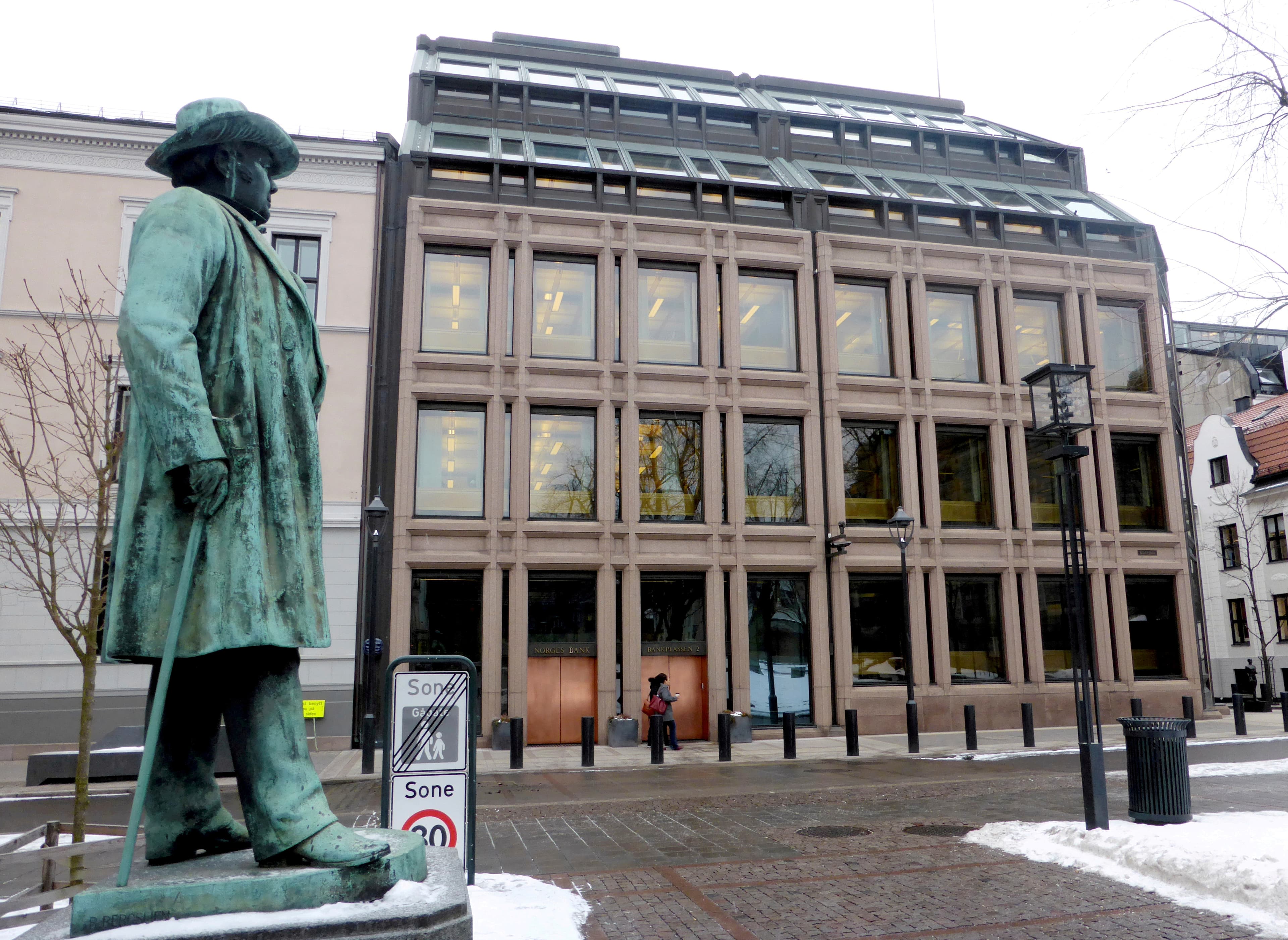 Norwegian Central Bank, where Norway's sovereign wealth fund is situated, Oslo, Norway