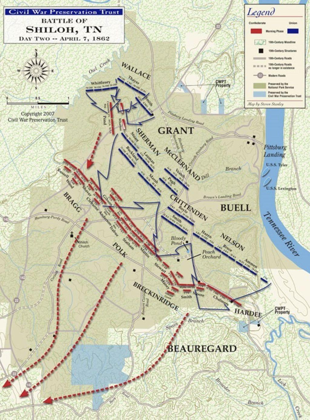 battle of shiloh map